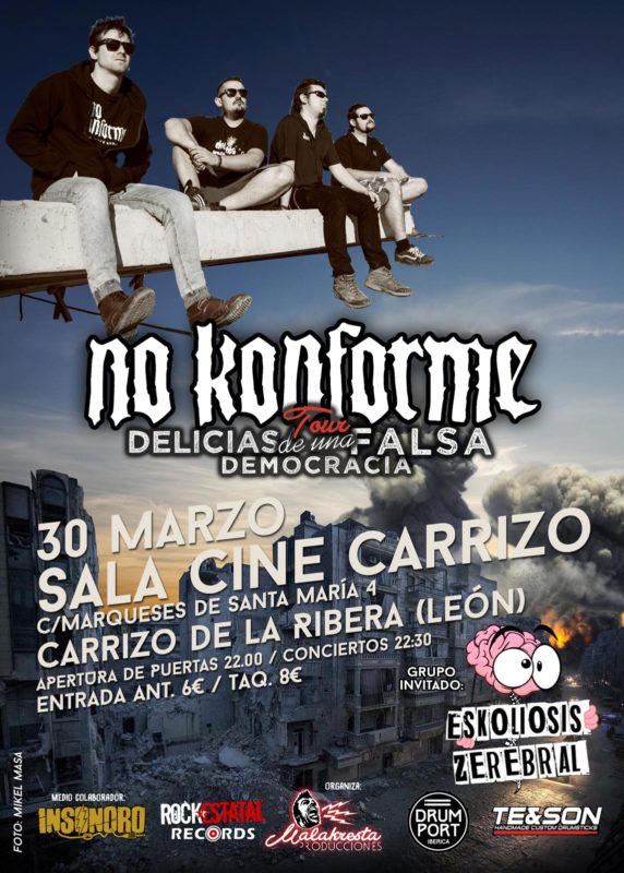 Cartel de Concierto No Konforme: 30 Marzo Carrizo de la Ribera