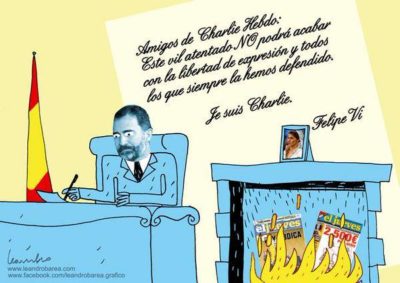 Nuestro amado monarca que tambien es un defensor de la libertad de opinión.