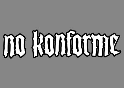 No Konforme Logo - Opcion 2 - Blanco Borde Negro