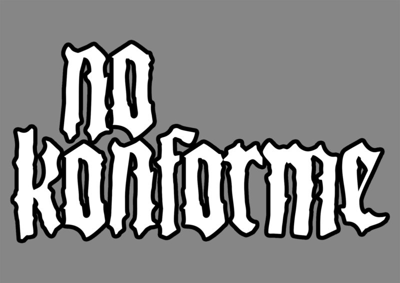 No Konforme Logo - Opcion 1 - Blanco Borde Negro