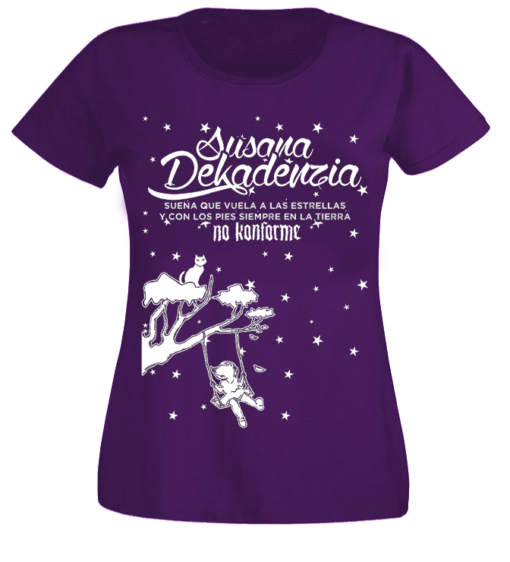 Camiseta chica manga corta Susana Dekadenzia - Morada