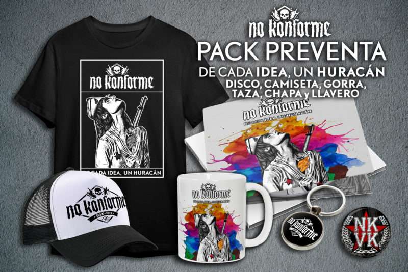 Pack de cada idea un huracan, Disco camiseta, Gorra, taza, llavero y chapa