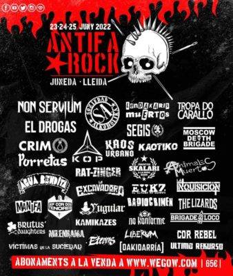Antifa Rock Fest - Cartel completo