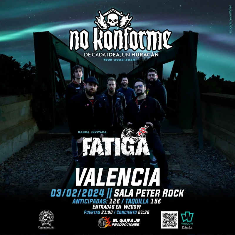 No Konforme en Valencia el dia 3 de Febrero de 2024 junto a Fatiga en la Peter Rock Club