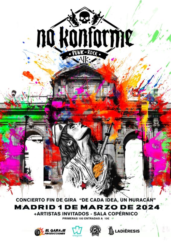 Cartel concierto fin de gira de No Konforme: 1 de Marzo de 2024 en la Sala Copernico de Madrid
